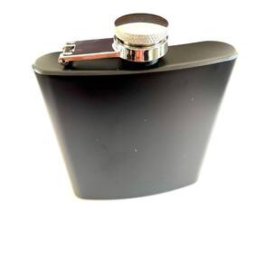Cantil Inox Preto Fosco De Bolso 180Ml - Porta Bebida Wisky