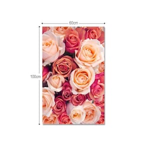 Quadro Tela Decorativa Flores Rosas Delicadas 100X60Cm