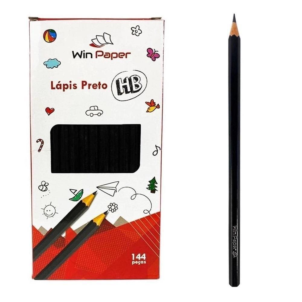 Lapis Escrever Preto Kit 144 Lapis Desenho Adulto Infantil