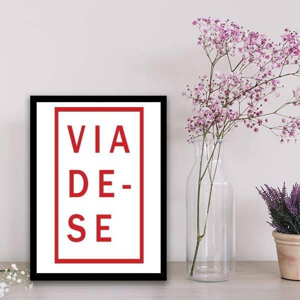 Quadro Decorativo Viade-Se 33X24Cm