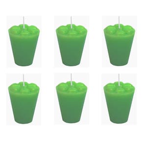 10 Velas Refil Verde Copinho De Pinga Decoração 12 Horas