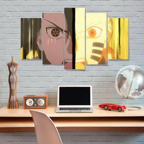 Quadro decorativo em mdf mosaico naruto decoracao desenho quarto sala facil  instalacao sem furar nao desbota hd