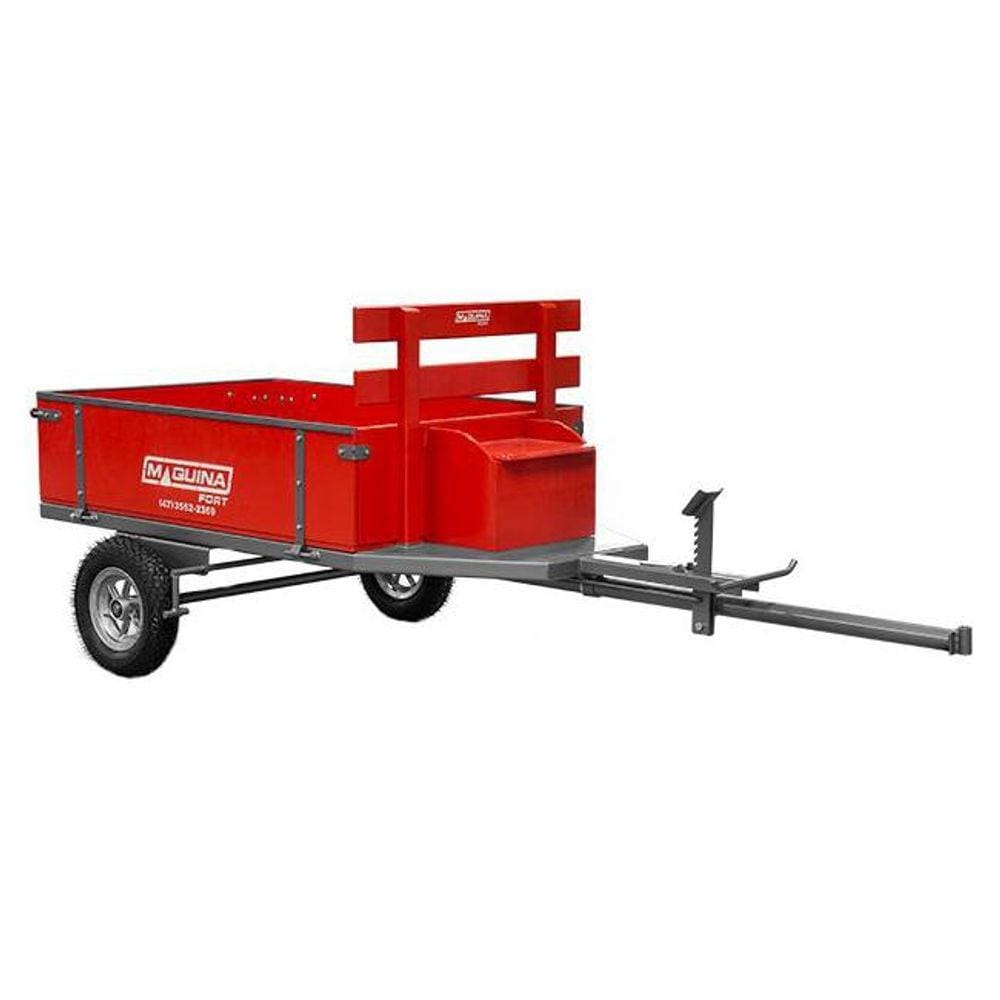 Carreta Simples Fixa Motocultivador a Gasolina  Modelo 1300 Rodas R8 com Pneus