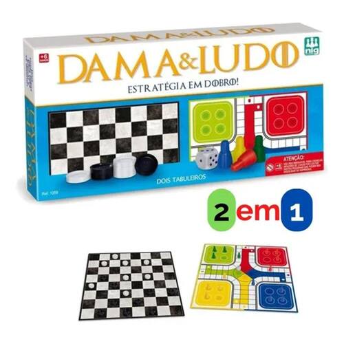 Jogo Clássico - Dama e Ludo - NIG - Ludolica