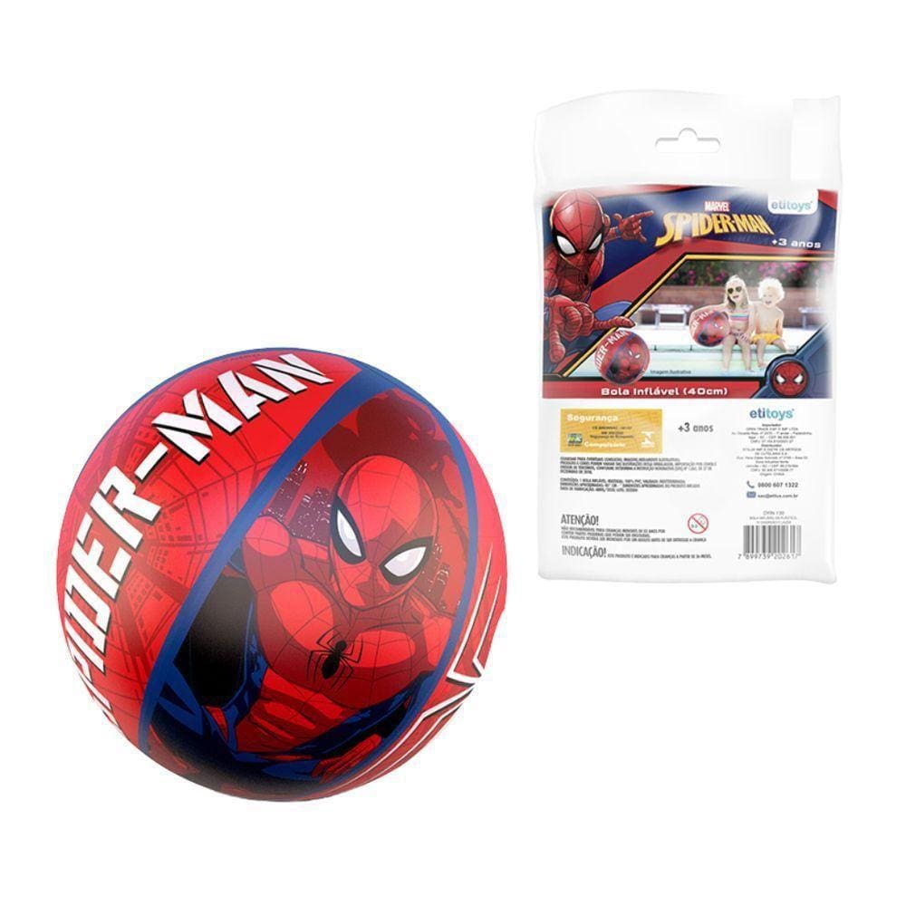 Bola Inflável Homem Aranha 40 Cm - Etitoys