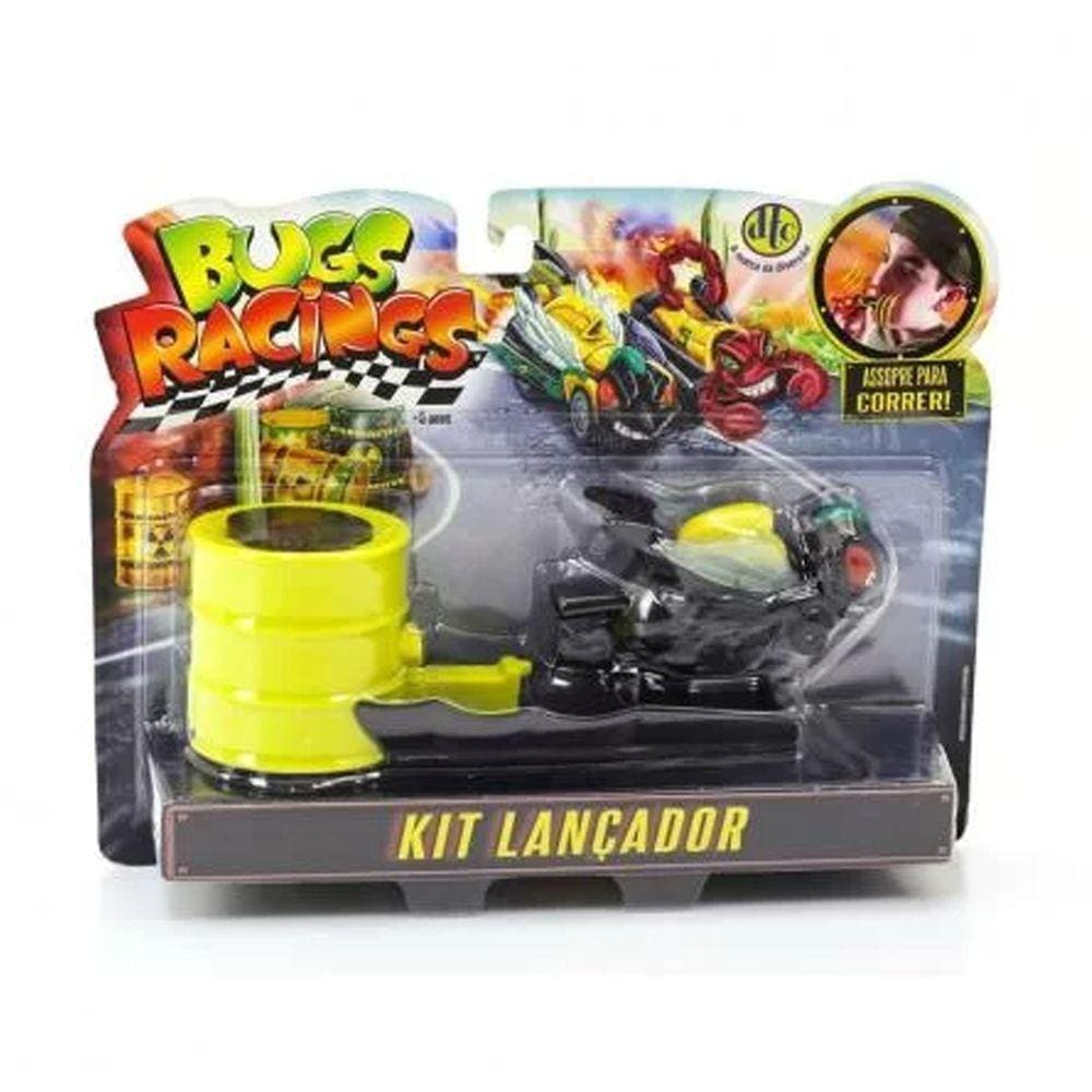 Veículo E Pista Com Lançador Bugs Racing Flyz - Dtc