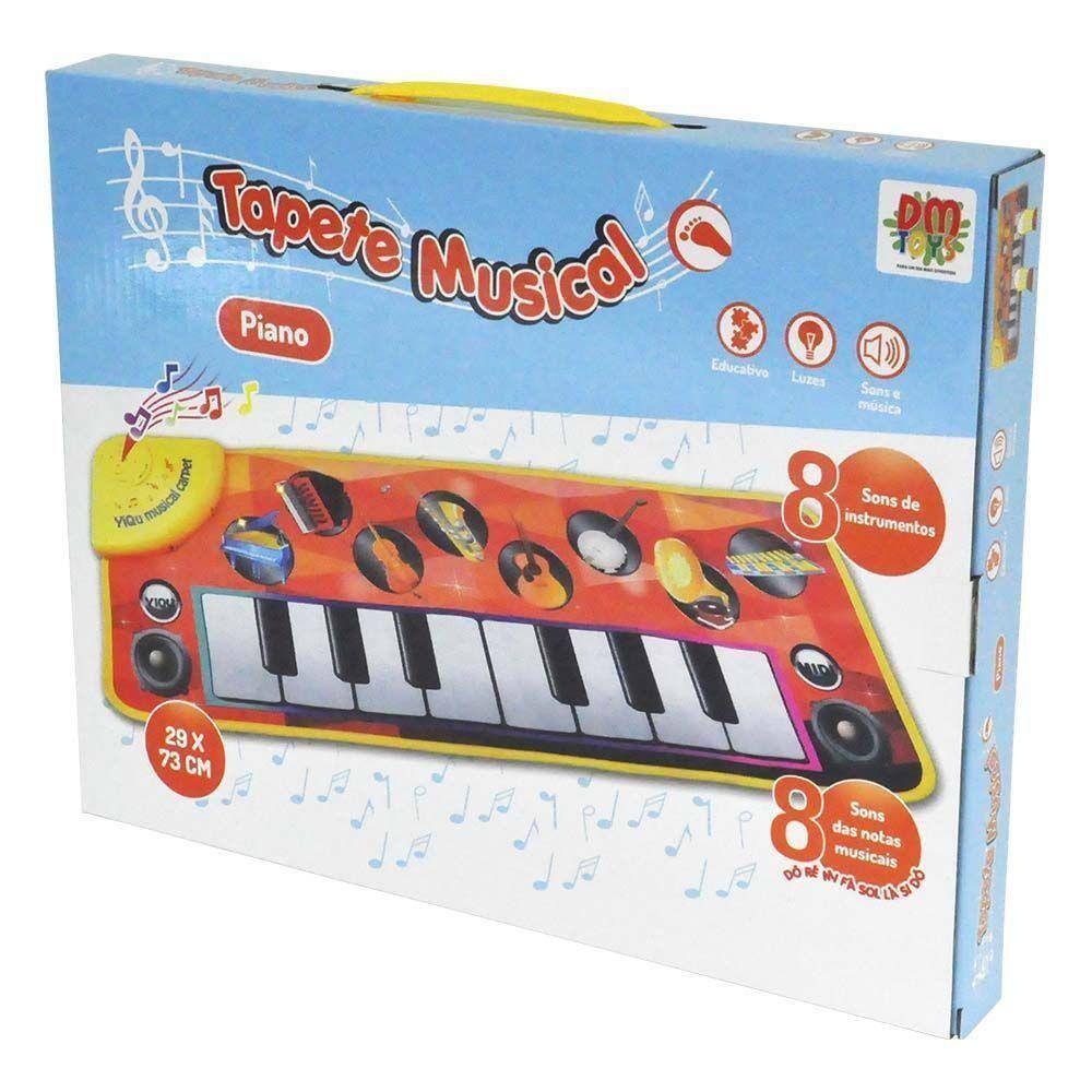 Piane Music Mat Tapete Musical 110x36cm Animais Crianças Infantil