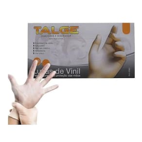 100 Luva Vinil Procedimento Antialérgica 1Pct G Sem Pó