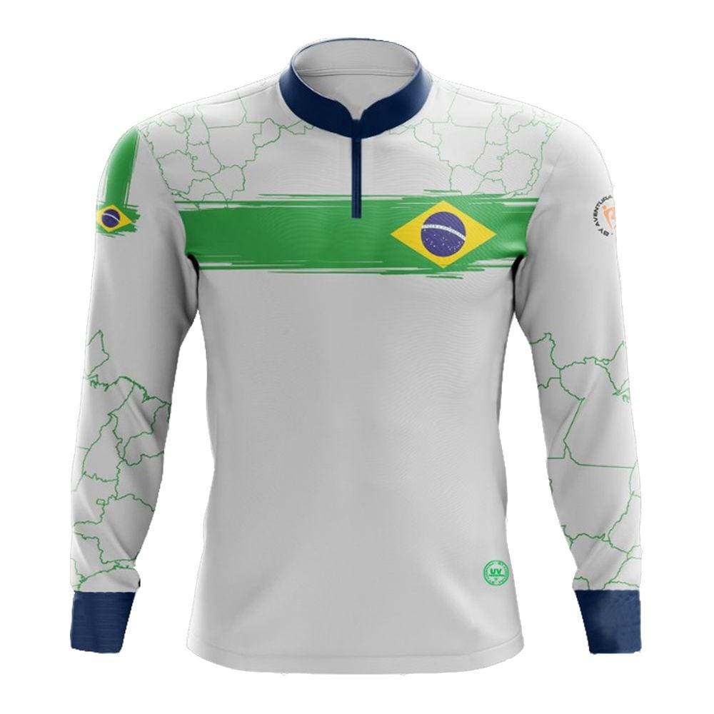 Camiseta By Aventura Manga Longa Fator Proteção Solar UV30+ Brasil Amarela