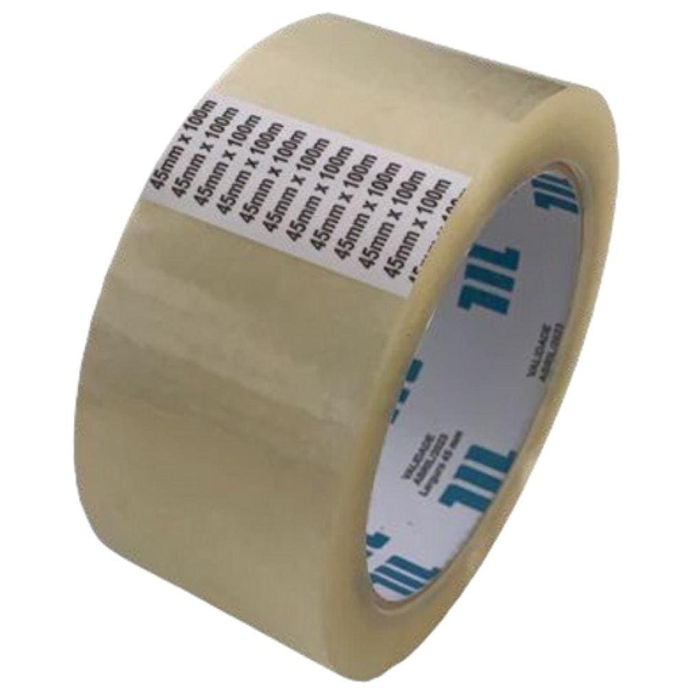 Fita Adesiva Transparente 45X100 Durex Largo - Kit 3 Rolos
