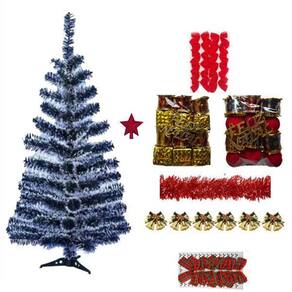 Kit Árvore De Natal Decorada 210Cm C/ 75 Enfeites