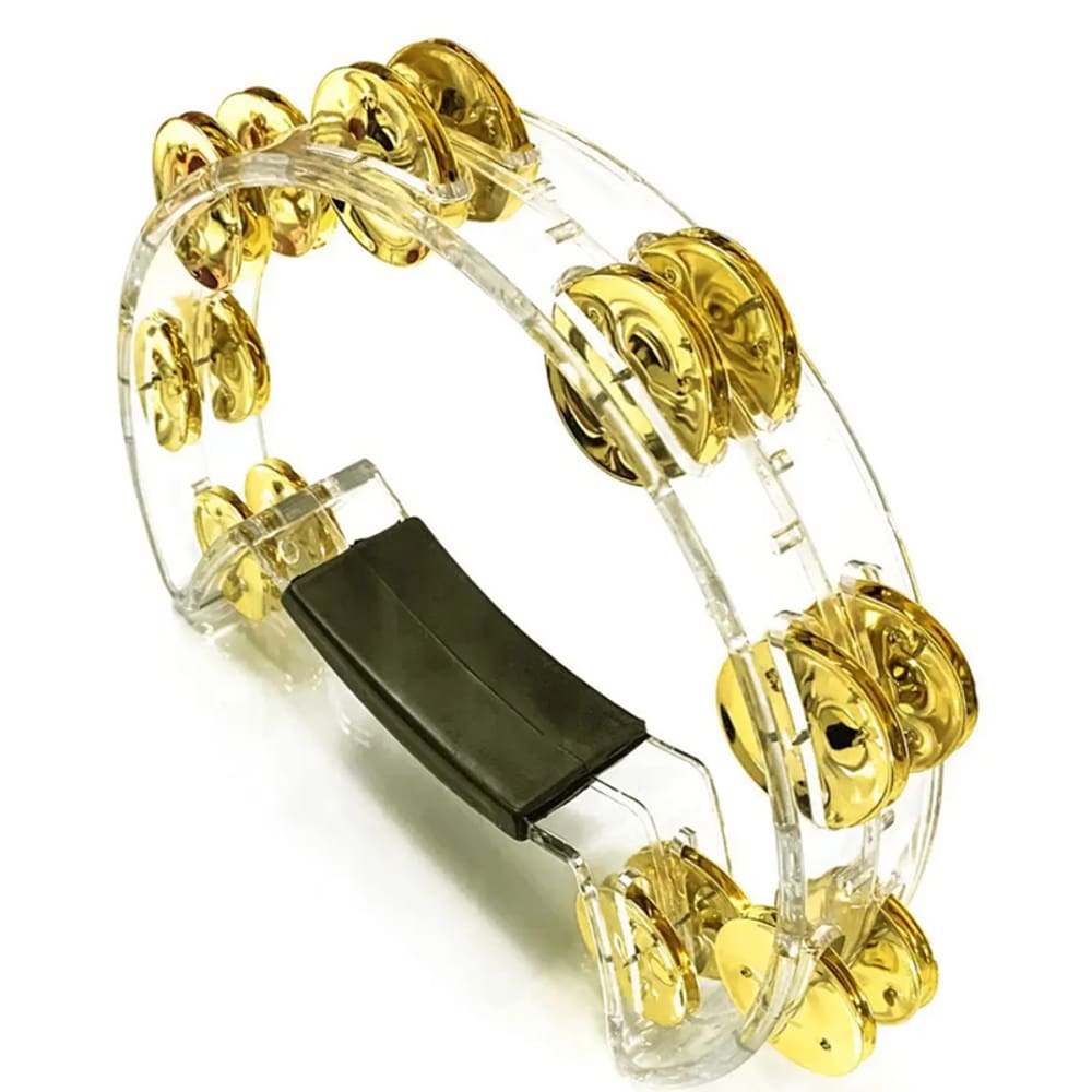 Pandeirola Torelli Policarbonato Meia Lua Cristal Platinelas Banho Dourado Tp329