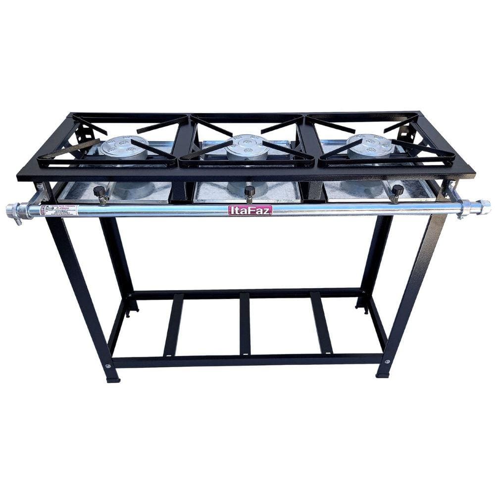 Fogão 3 Bocas Itafaz Industrial Alta Pressão Preto