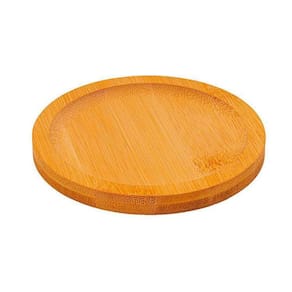 Porta Copos Redondo Em Bambu Ecokitchen 10 Cm