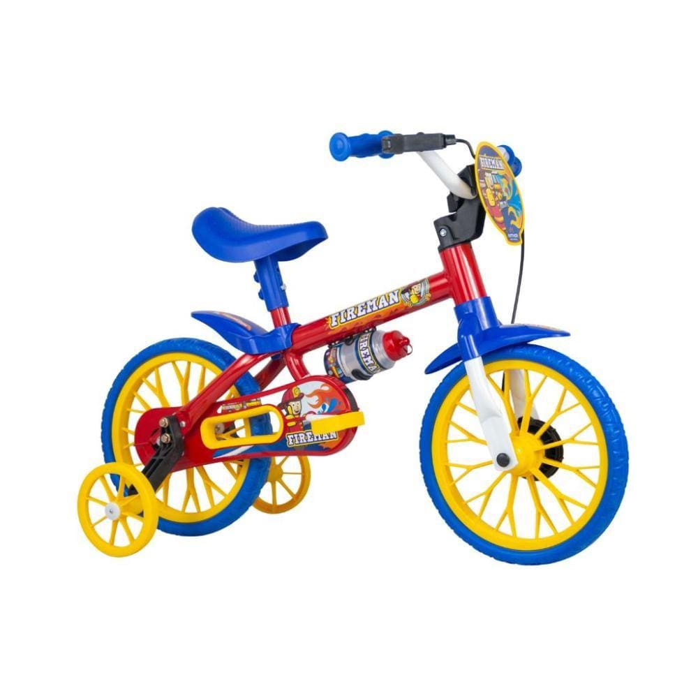 Bicicleta Aro 12 Fire Man Nathor Vermelho e Azul