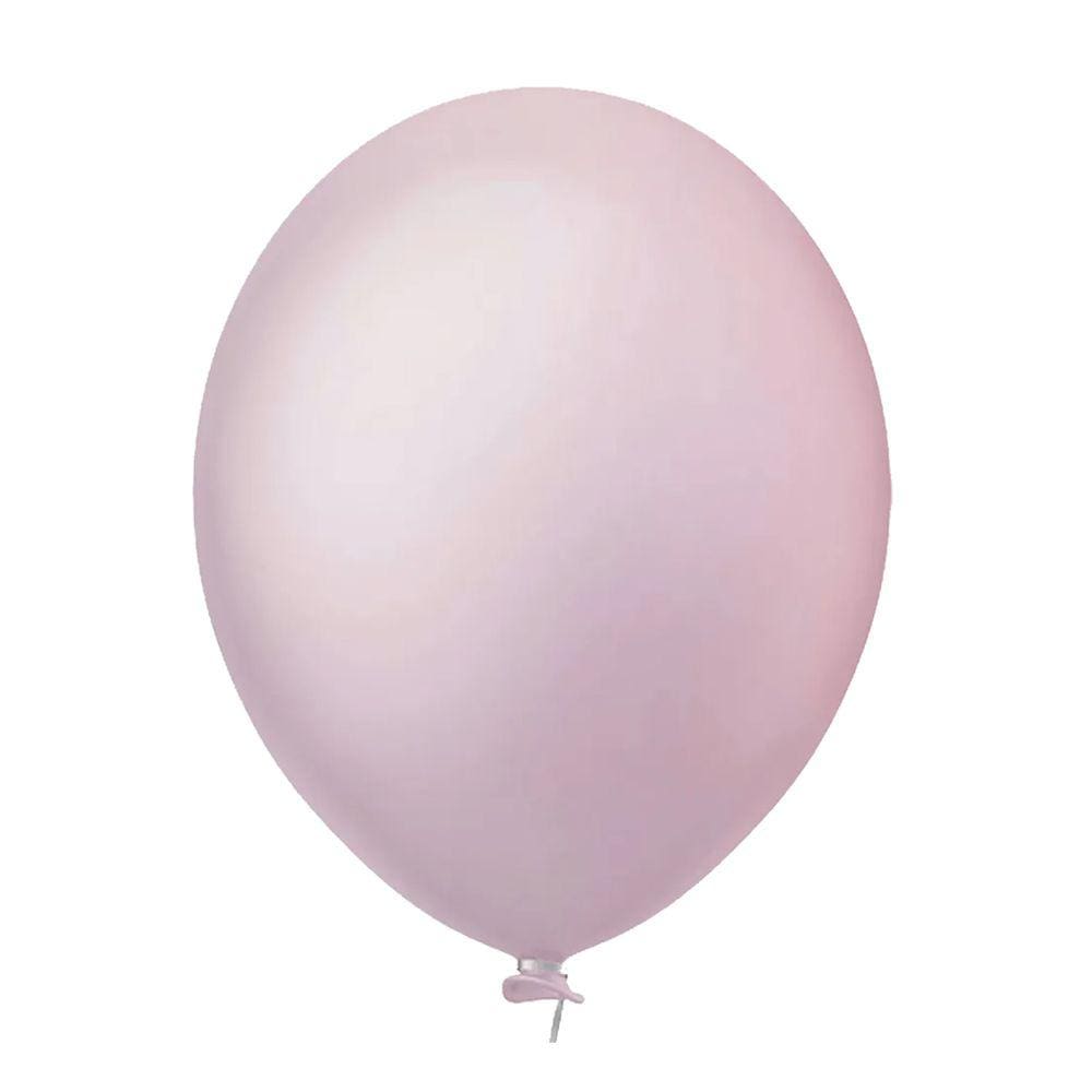 Balão Látex Candy Rosa Bebê - 8 Polegadas - 50 Unidades