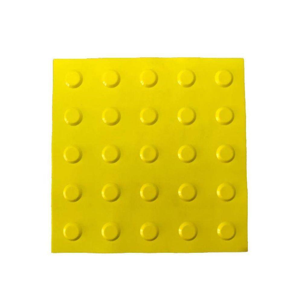 Kit 16 Pçs Piso Tátil Pvc 25X25 Alerta Amarelo