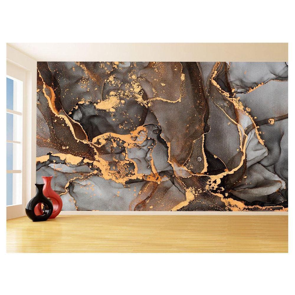 Papel De Parede 3D Estilo Marmore Tintas Cores 3,5M Mbr79