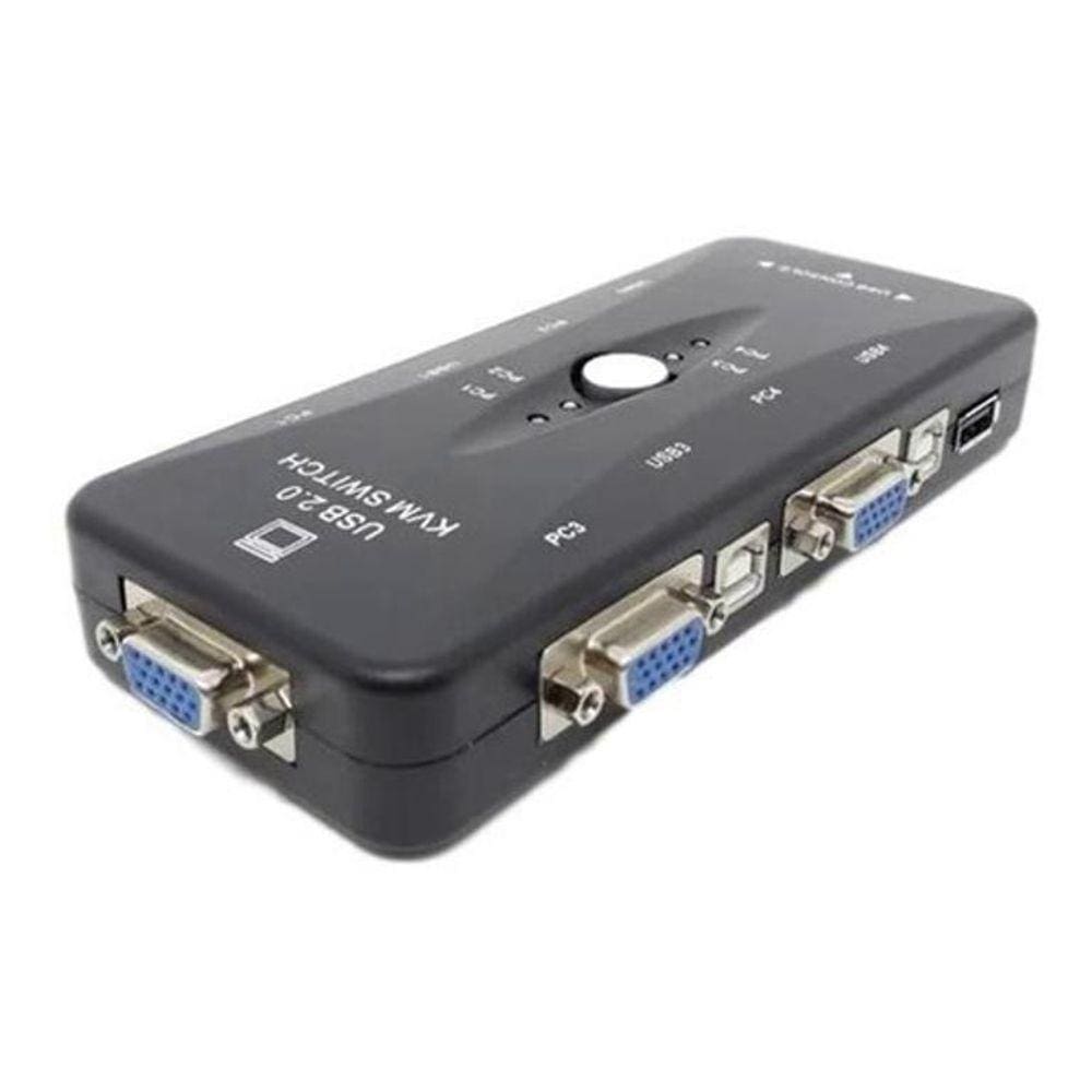Chaveador Switch Kvm Vga 4 Pc Em 1