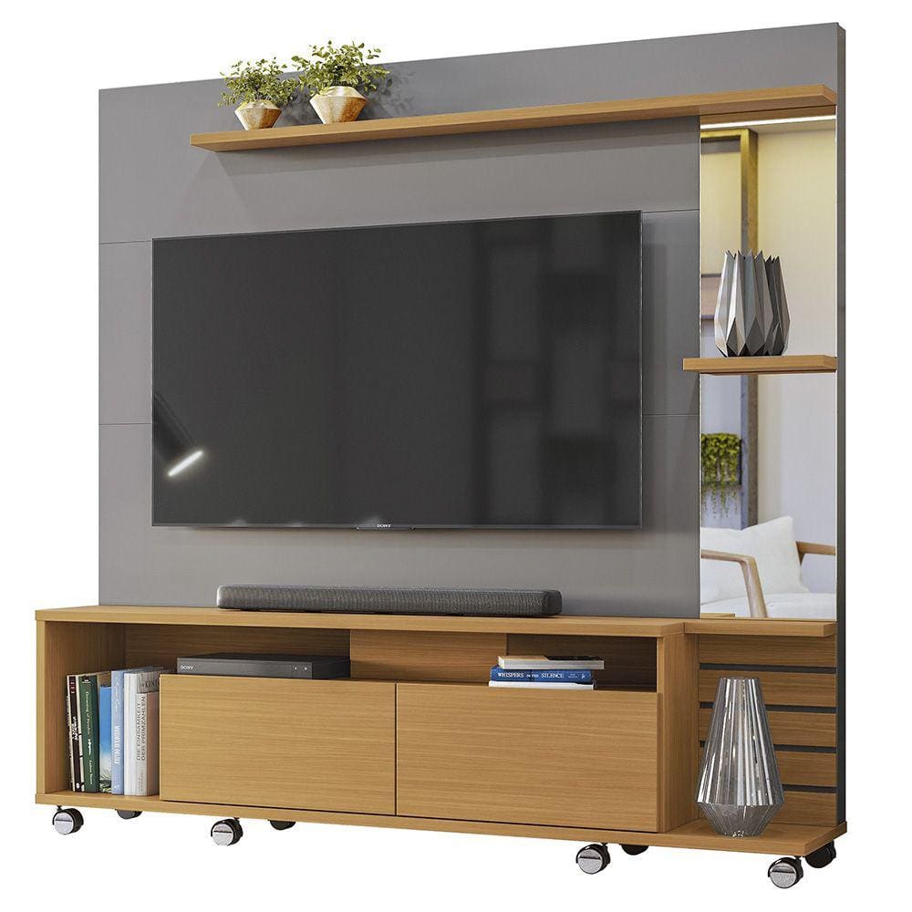 Home Savana 2 Portas Com Led Tv 60 Cinza/Tauari