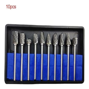 10 Fresa Lima Tungstenio Gravação Broca Mini Retifica Dremel