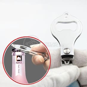 Kit 10 Cortador Unha C/ Lixa Inox Abridor Garrafa Chaveiro