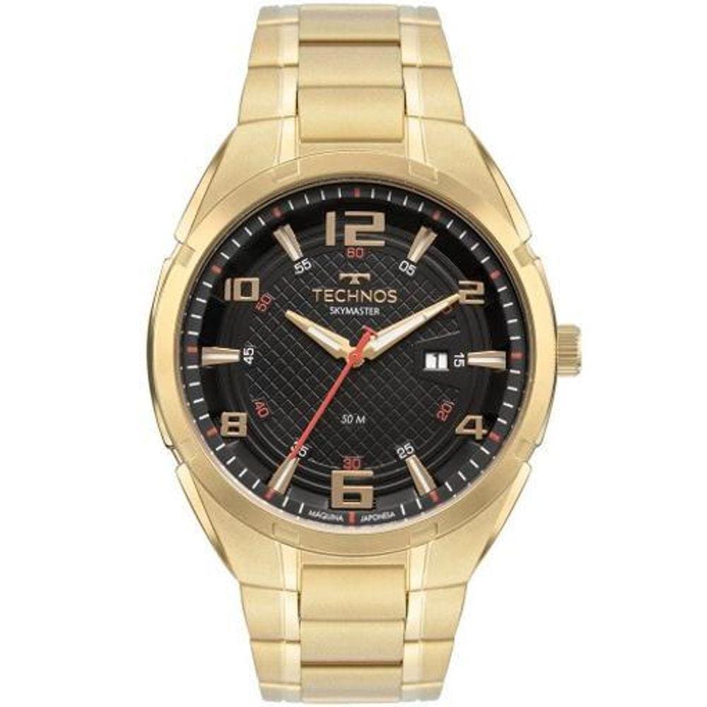 Relógio Masculino Technos Skymaster Aço Dourado 2117LEA/1P