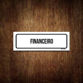 Placa De Sinalização Setor - Financeiro 23X9