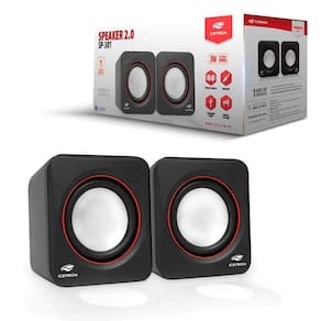Caixa De Som C3Tech Sp-301Bk, 2.0, P2 3,5Mm, Preto