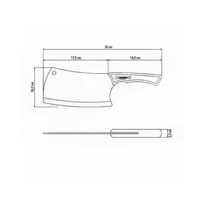 Faca Tramontina De Churrasco Inox Escurecido 7``