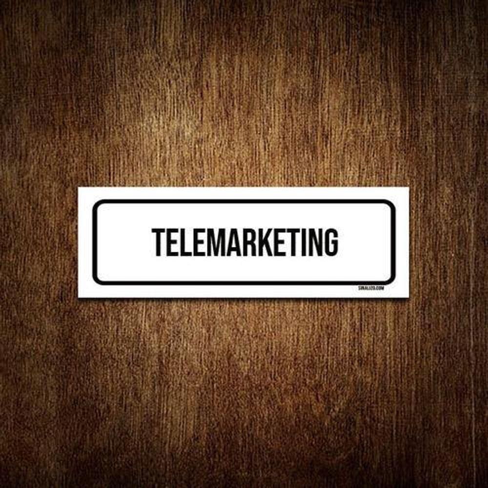 Placa De Sinalização Setor - Telemarketing 23X9