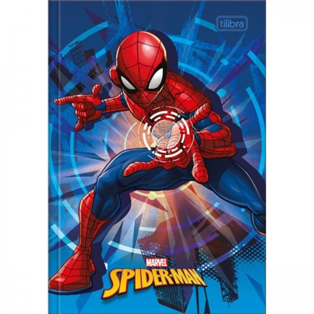 Caderno Brochura Pequeno 1/4 Spider-Man 48 Folhas - Tilibra