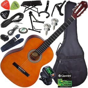 Kit Violão Giannini Eletroacústico Completo Acessórios N14