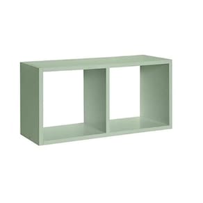 Nicho Prateleira Duplo Decorativo Colors Retangular Verde