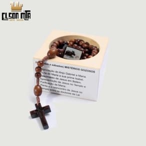 Terço Nossa Senhora do Carmo - Acabamento Imbuia