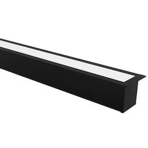Luminária Perfil Led Embutir 200Cm Taschibra Preta