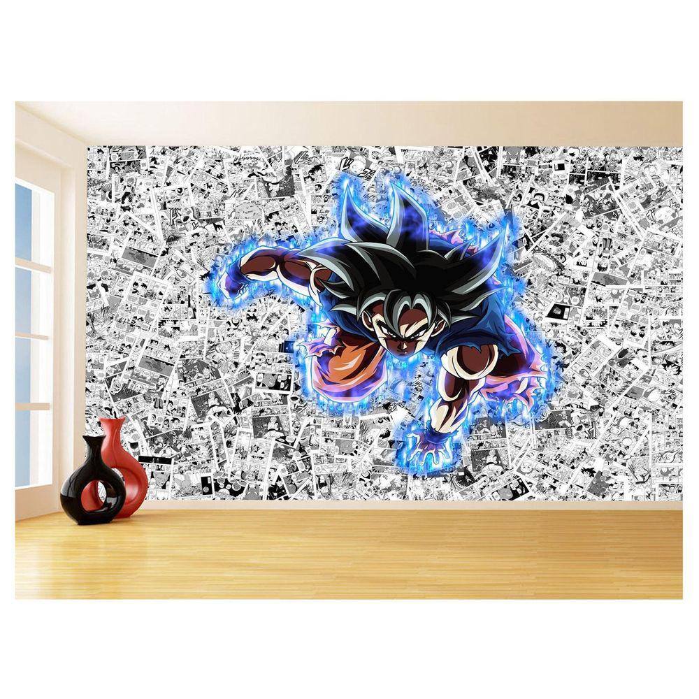 Quadro Decorativo Dragon Ball Z Goku Super Sayajin 5 Peças M15