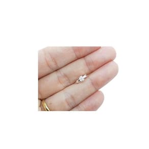 Piercing Cartilagem Brinco Argola Pedra Zirconia Flor Prata