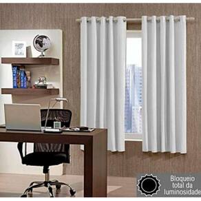 Cortina Blackout Em Pvc Branco Bella Janela 260X170Cm