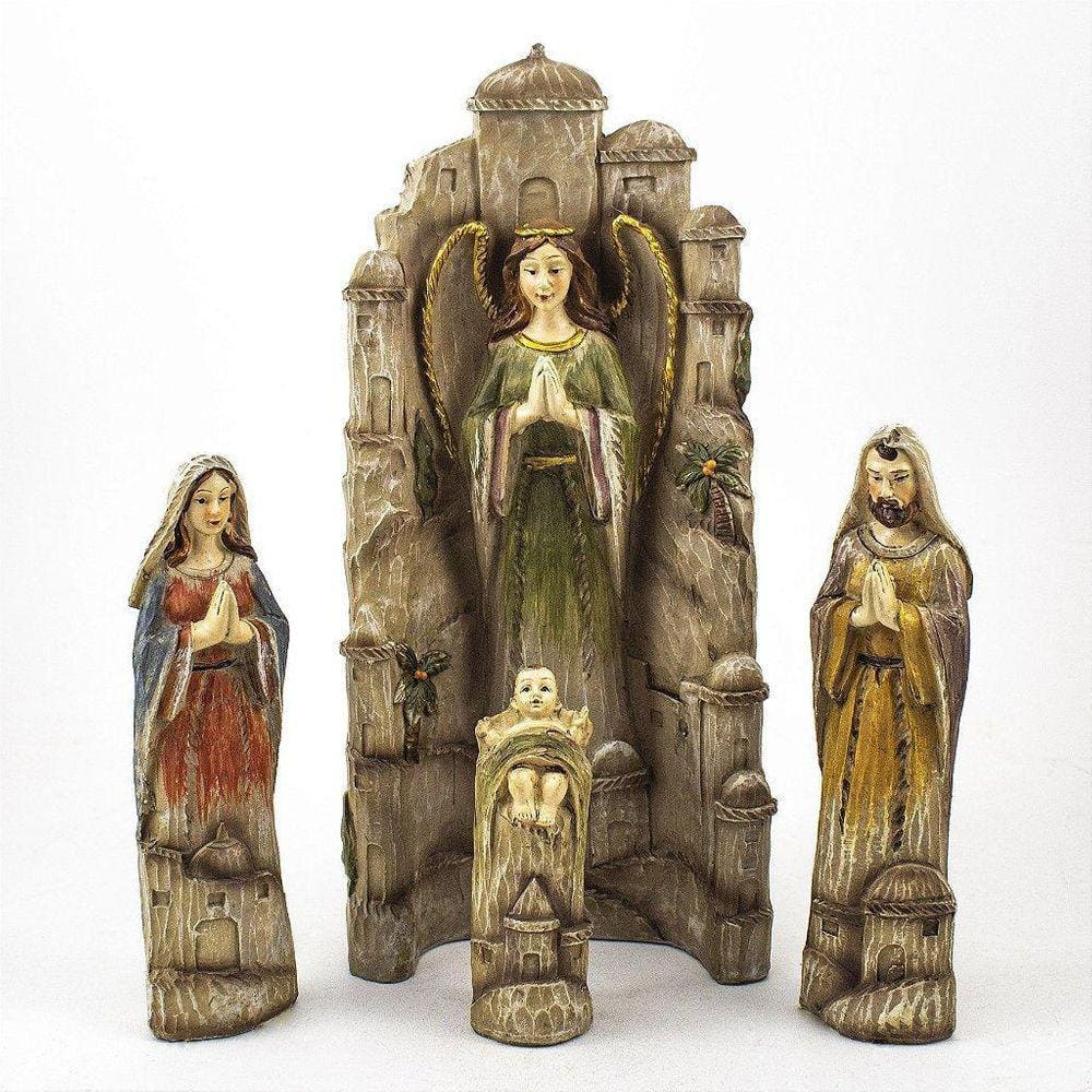 Presépio Importado Resina 4 Peças 24 Cm