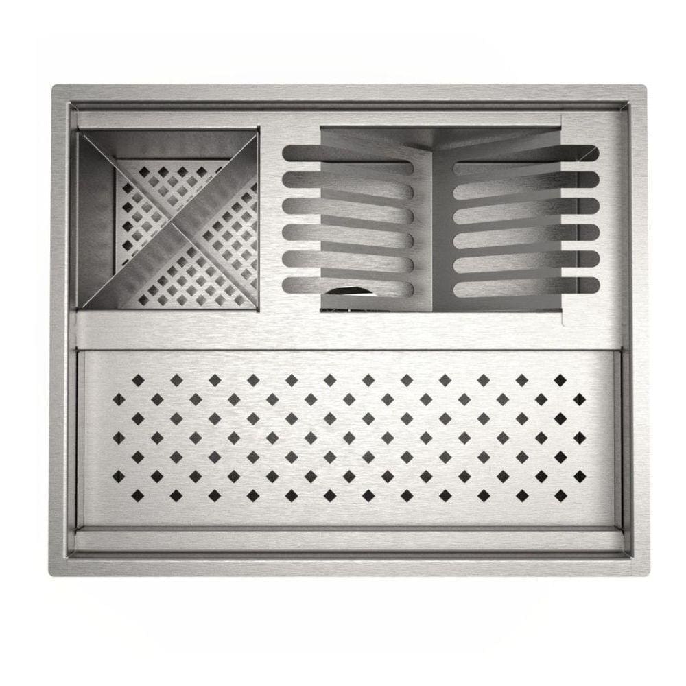Calha Quadrada Canal Pia Úmida Inox 48 Cm Multiuso Luxo