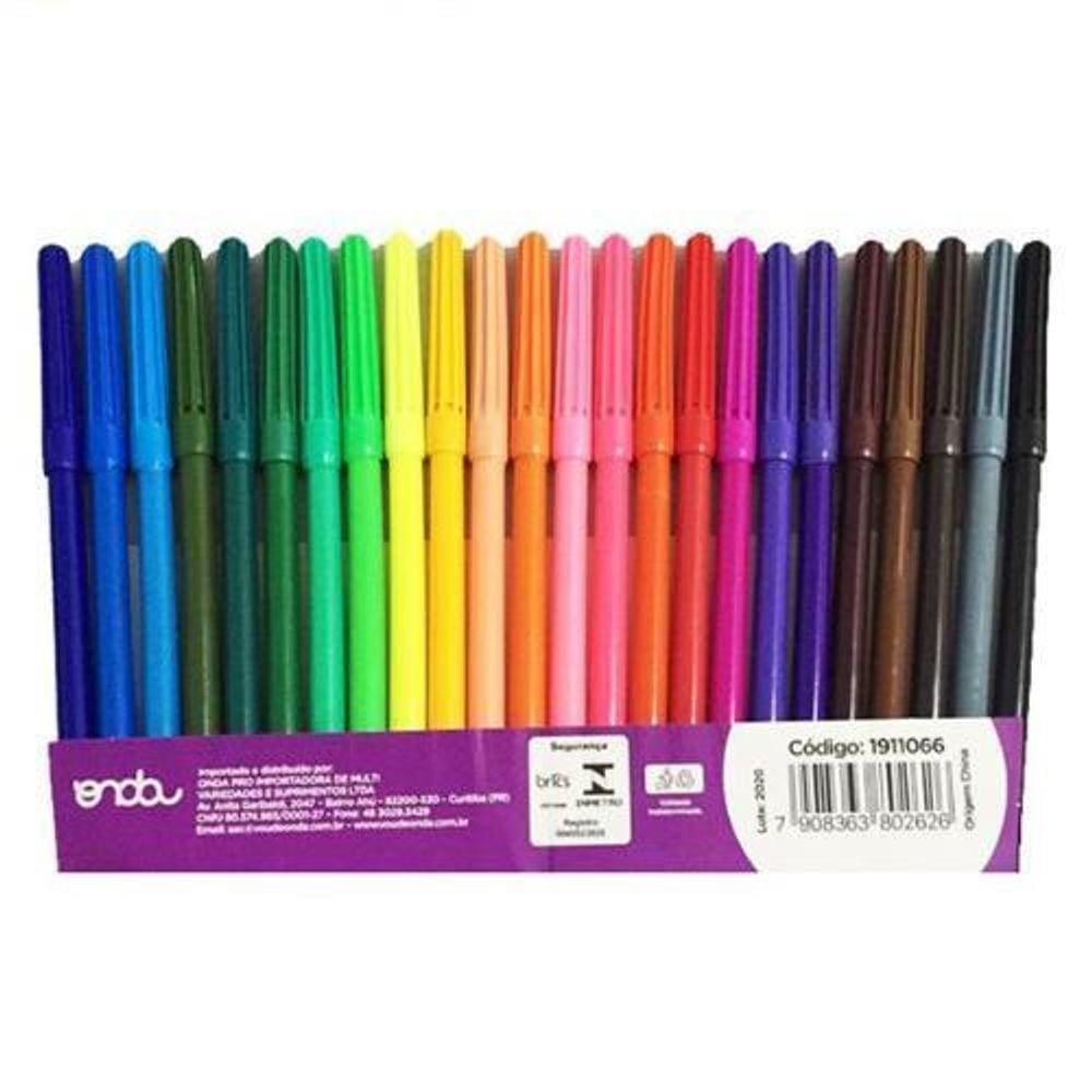 Caneta Hidrocor - Onda - 24 Cores