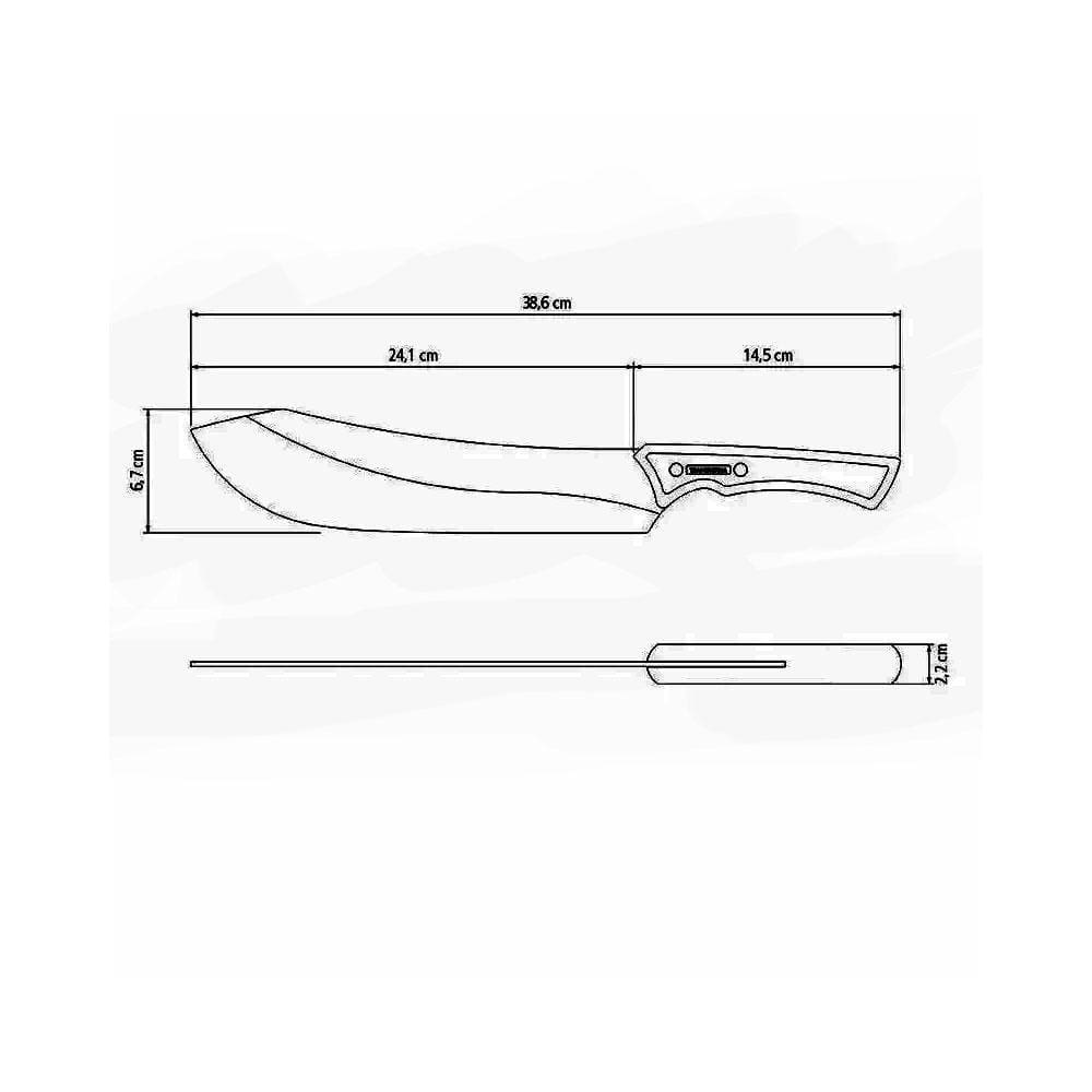 Faca Tramontina de Churrasco Inox Escurecido 10``