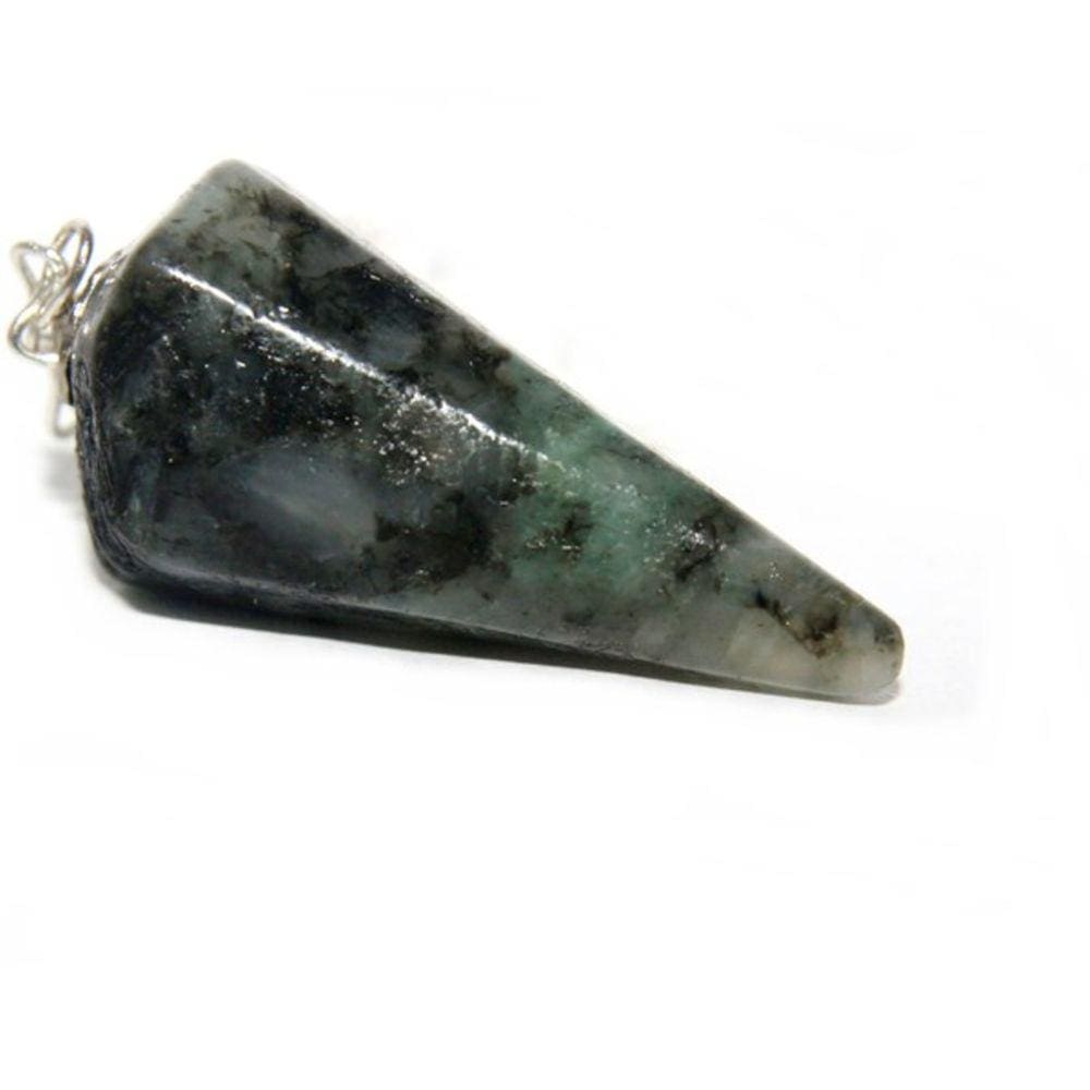 Pendulo Facetado Esmeralda Lapidação Radiestesia