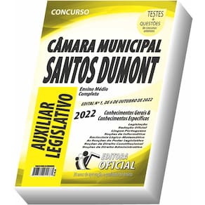 Apostila Câmara De Santos Dumont - Mg - Auxiliar Legislativo