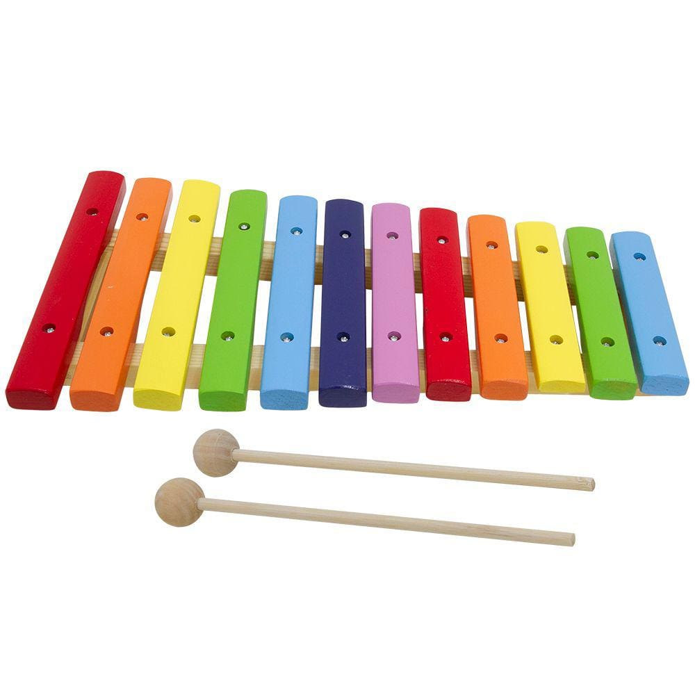 Xilofone Infantil de Madeira 12 notas com Baquetas New York