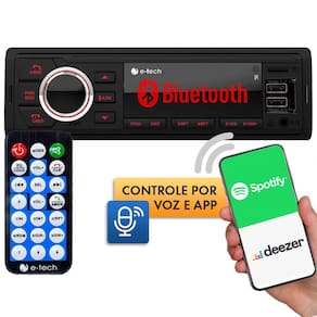 Som Automotivo Radio 2 Usb Carrega Cel Bluetooth Sd Controle