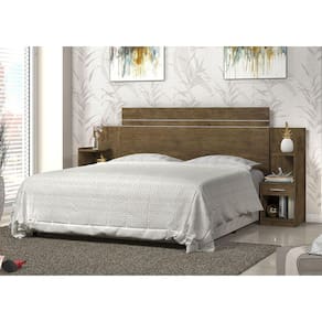 Cabeceira Casal Queen Regulável Jequitibá/Off White J&A Móveis Moana Flex 140/160x36x110
