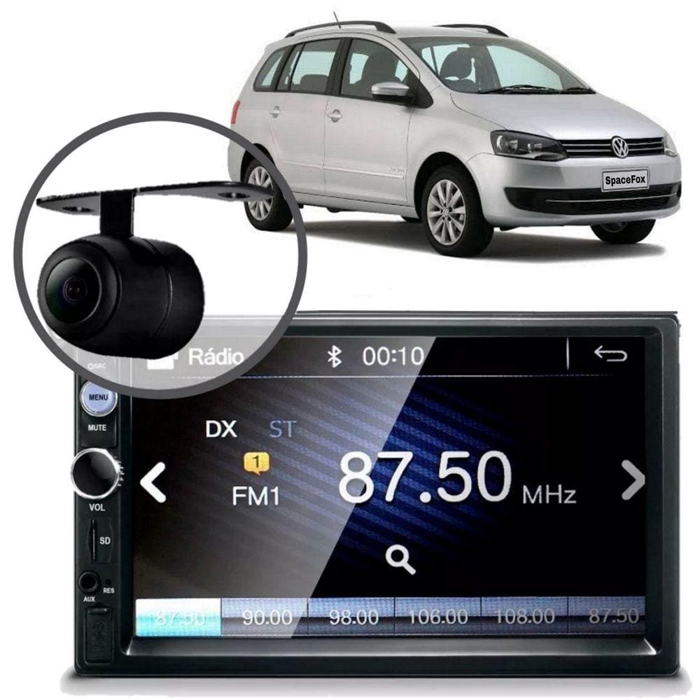 Central Multimídia Mp5 Space Fox 2012 Câmera Bluetooth Espelham