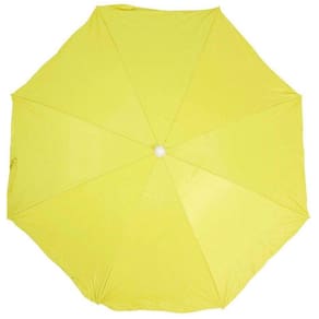 Guarda Sol Classic Articulavel 1,80m Nylon+Silver Coat Praia, Verão Amarelo Bel Ref.19200